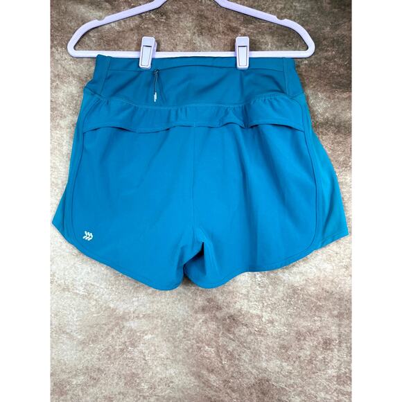 Athletic Back Zip Pocket Elastic Waist Logo All in Motion Shorts Teal size S - Picture 10 of 11
